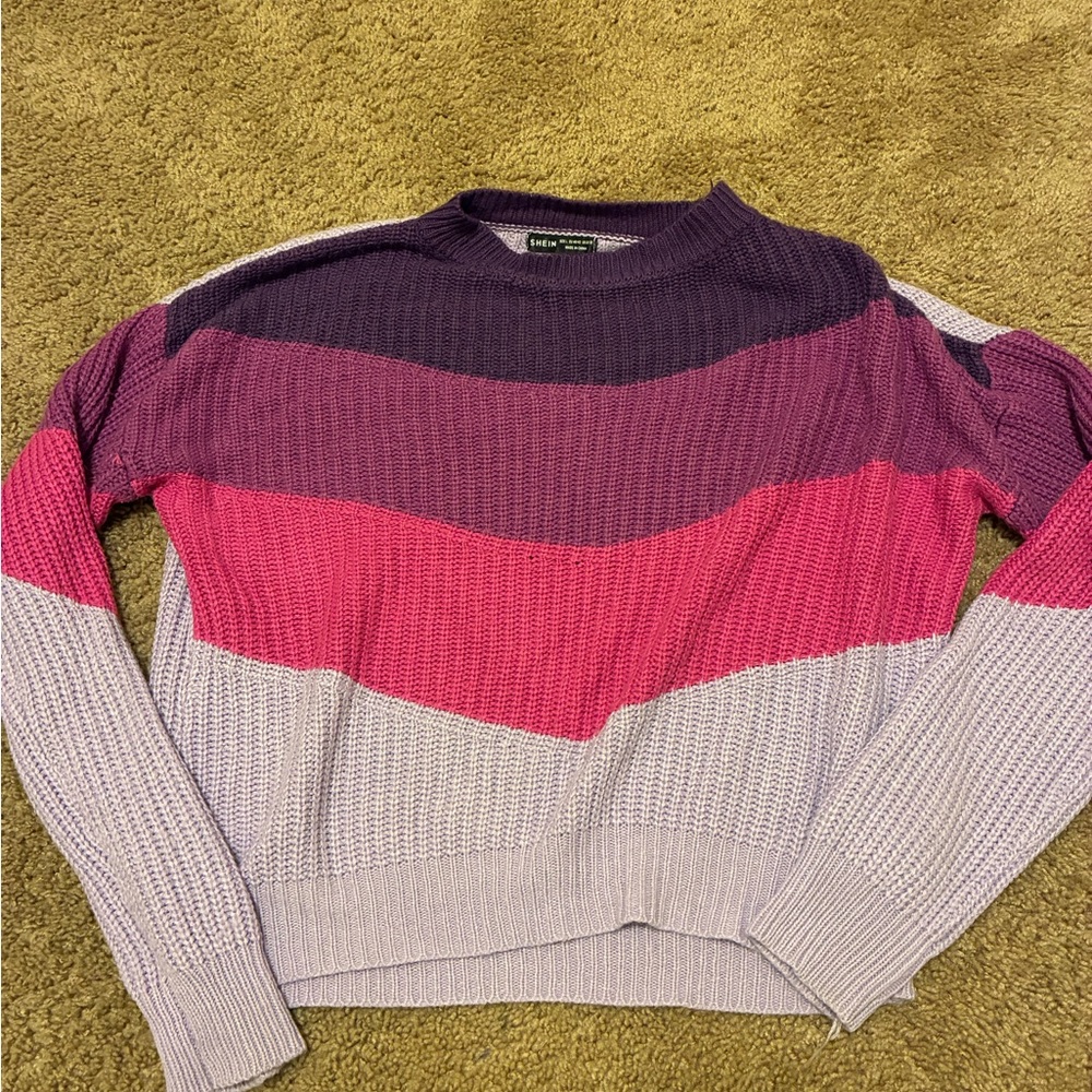 SHEIN Purple Knit Sweater